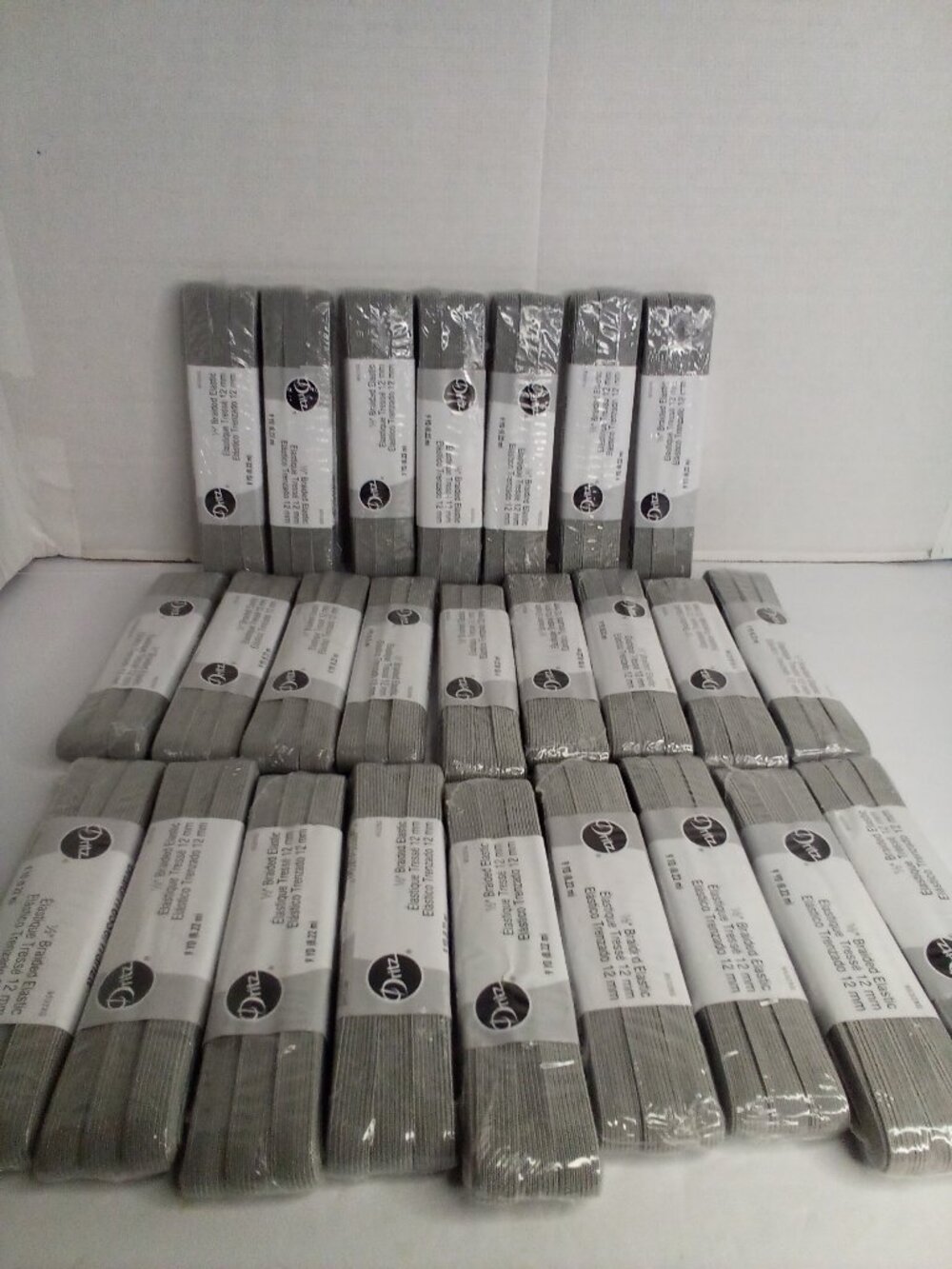 Dritz 1/2" Braided Elastic 9 Yard Gray Bulk Lot of 25 Craft DIY Sewing